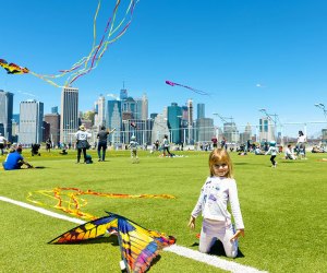 Join Brooklyn Bridge Park for a day of fun and adventure as kites take to the skies in a festive display. Photo by Etienne Frossard