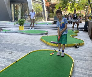 Grab your putters and hit the brand new mini-golf course at The William Vale