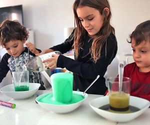 Creating a baking soda volcano is a classic science experiment for kids. Photo by Sara Marentette Nighswander