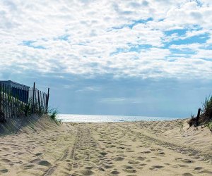 a path leads to beach at Ocean Grove NJ
