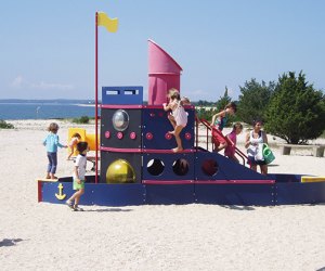 The playground at Orient Beach State Park is a hit