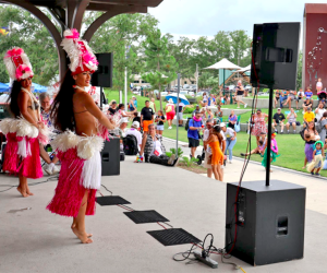 The Longwood Luau features live Hawaiian music, hula dancers, fire knife performers, Hawaiian food and more! Photo courtesy of the event