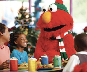 Join Elmo and other furry friends for a fun-filled holiday breakfast at SeaWorld Orlando. Photo courtesy of SeaWorld