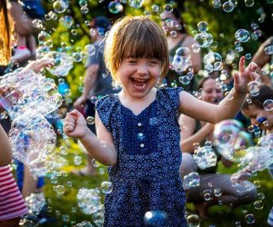 Bubble Bus Orlando enhances any birthday party with bubbles...lots and lots of bubbles! Photo courtesy of Bubble Bus Orlando