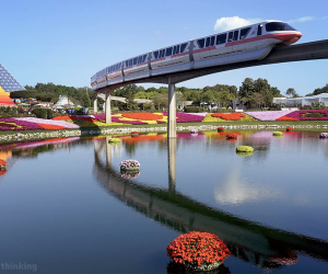 You can take three different Monorail tracks at Walt Disney World, absolutely FREE. Photo courtesy of Disney