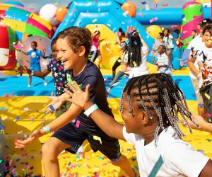 Kids can bounce, jump, and slide their hearts out at the traveling Big Bounce America event. Photo courtesy of the event