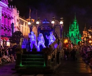 Catch a glimpse of dastardly villains, ghastly ghouls, and other iconic characters as they float by during Mickey's Boo to You Parade. Photo courtesy of WDW