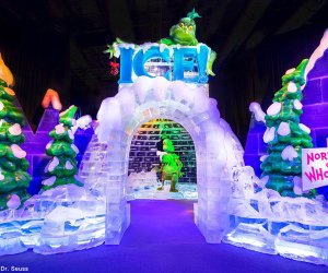 Enjoy scenes from How the Grinch Stole Christmas!, carved from two million pounds of ice at Gaylord Palms. Photo courtesy of the resort