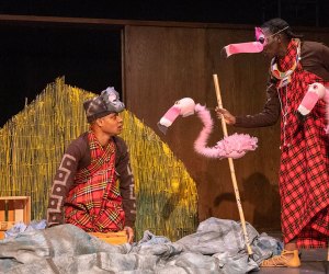 Book your tickets for Owen and Mzee The Musical to learn the inspiring true story of a baby hippo and a giant tortoise. Photo courtesy of the show