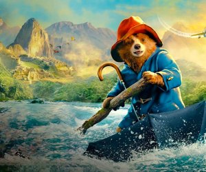 See Paddington's adventures on a free outdoor movie night for CT kids. Paddington in Peru image courtesy of Studio Canal