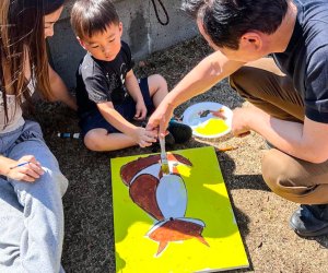 Get outside and get creative with family fun this June 2023. Kids Painting on the Green photo courtesy of 3rd Ave Burlington