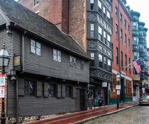 Photo of the exterior of the Paul Revere House in Boston's North End.