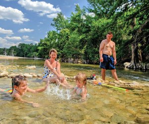 Splashing in the river is a great way to cool down after a long hike. Photo by Chase A. Fountain/ Texas Parks and Wildlife Department