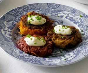 Plate of Latkes - Fry up traditional Hanukkah foods like latkes (potato pancakes). 