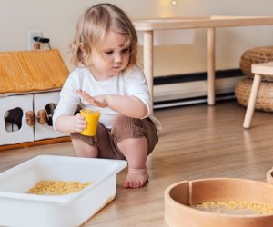 Have some simple sensory activities ready to go in your playroom. Photo by Tatiana Syrikova via Pexels