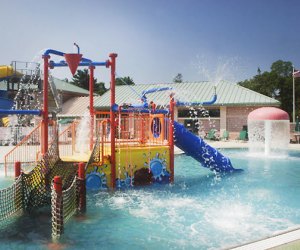 Phelps Lane Park has an interactive spray pool