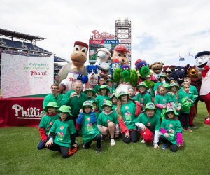 The Phanatic and the Galapagos Gang, photo courtesy of the Philadelphia Phillies