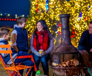 Enjoy the holidays under the lights at Blue Cross RiverRink Winterfest. Photo by J. Fusco for VISIT PHILADELPHIA®