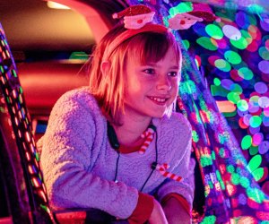 Bask in the glow of thousands of lights without ever leaving your car at Dasher's Lightshow at the Philadelphia Mills Mall. Photo courtesy of the event
