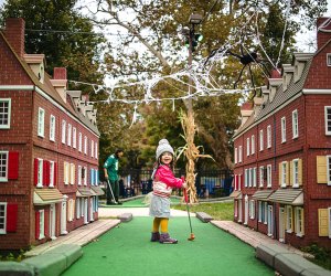 Franklin Square hosts family-friendly Halloween events including Spooky Mini Golf, a pumpkin patch and trick-or-treating. Photo courtesy of Historic Philadelphia