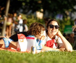 Pack a blanket and relax on the lawn during free concerts at Sister Cities Park. Photo courtesy of Center City District