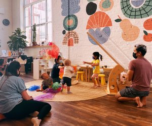 Kith + Kin offers baby, toddler, and parent education classes in a bright, colorful space. Photo courtesy of Kith + Kin