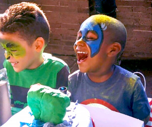 Smith Playground has both indoor and outdoor birthday party options, including the playhouse porches so that kids have some shelter but aren’t too far from the playground. Photo courtesy of Smith Memorial Playground