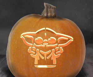 Pumpkin Carving Ideas and Stencils for Halloween: Baby Yoda