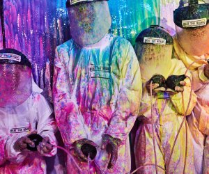 Kids can suit up in hazmat gear, dodge lasers, and crack codes at Beat the Bomb. Photo courtesy of Beat the Bomb