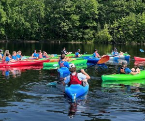 These sports summer camps get kids out on the water for aquatic fun! Photo courtesy of Boating In Boston Camps