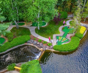 Image of Hidden Valley Mini Golf course taken from above