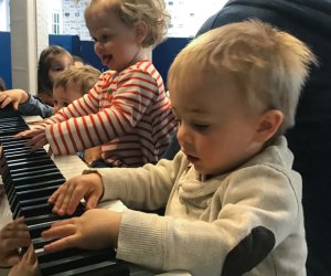 Boston preschoolers can explore art and music with these great classes for budding creatives! Photo courtesy of Jammin with You 