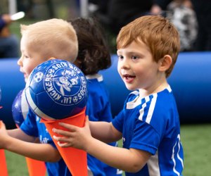 Toddlers can start soccer as young as 18 months! Photo courtesy of Lil' Kickers