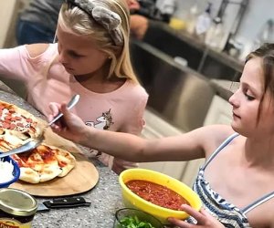 Picture of two children at the best cooking classes near Boston.