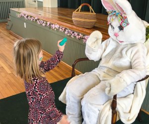 Breakfast tastes better when the Easter Bunny is there! Photo courtesy of Lucketts Community Center