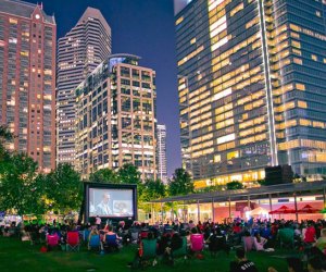 Catch a movie on a warm summer night at Screen on the Green. Photo courtesy of Discovery Green.
