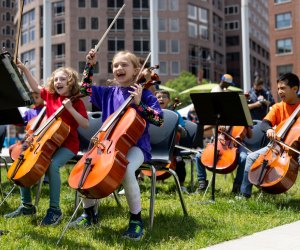 The streets are alive with the sound of the top things to do in Boston with kids for June 2024! Boston Music Project Annual Block Party. Photo courtesy of the Boston Music Project