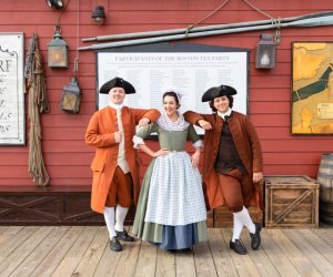 Image of actors in period costume at Boston Tea Party Ships and Museum.