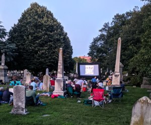 Watch a movie in Congressional Cemetery... if you dare. Photo courtesy of the cemetery's Facebook page