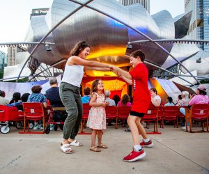 Family dancing! Photo courtesy of the Grant Park Music festival