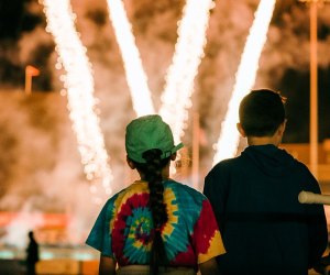 July means fireworks fun for the family! Har Fireworks at Dunkin' Donuts Park photo courtesy of  the Hartford Yard Goats