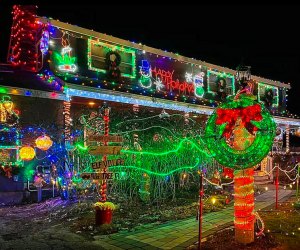 Image of house with spectacular light display