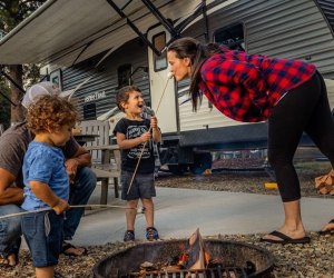 Image of family camping in Connecticut - Fall Bucket List