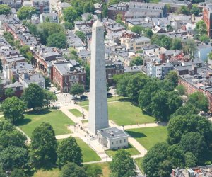Image of Bunker Hill Monument in Charlestown's Monument Square.