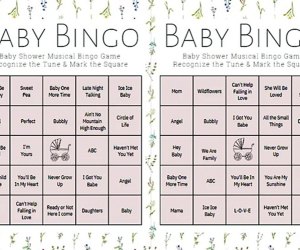 Baby Shower Musical Bingo is a fun Baby Shower Game