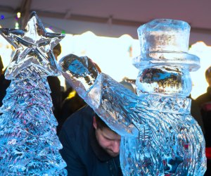 Check out all the sparkling, twinkling, shiny December fun for Connecticut families! Ice Carving Demonstrations, photo courtesy of the Shops at Yale