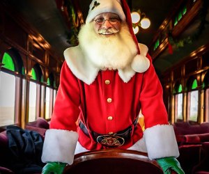 There's nothing like a festive train ride to get you in the Christmas spirit. Photo courtesy of the Strasburg Railroad