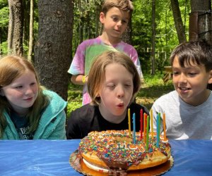 Some venues have options for outdoor and indoor parties! Birthday Party photo courtesy of Tree Trails in Mystic