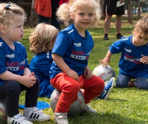 Sports, dance, and movement classes help toddlers and preschoolers develop skills and friendships. Photo courtesy of Super Soccer Stars Boston