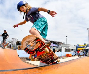 kid skateboarding at the Pier 360 festival in Santa Monica